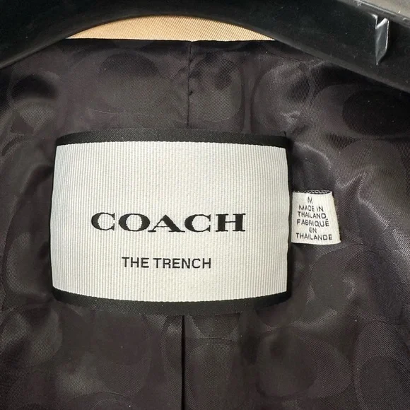 Coach Short Trench Coat Jacket Sz M NWOT - Picture 5 of 16
